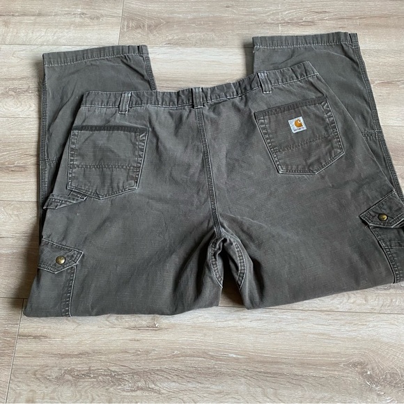 Vintage Carhartt 44/32 Canvas Carpenter pants durable workwear - Picture 2 of 10